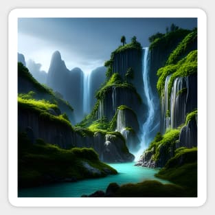 Jungle Waterfalls Sticker